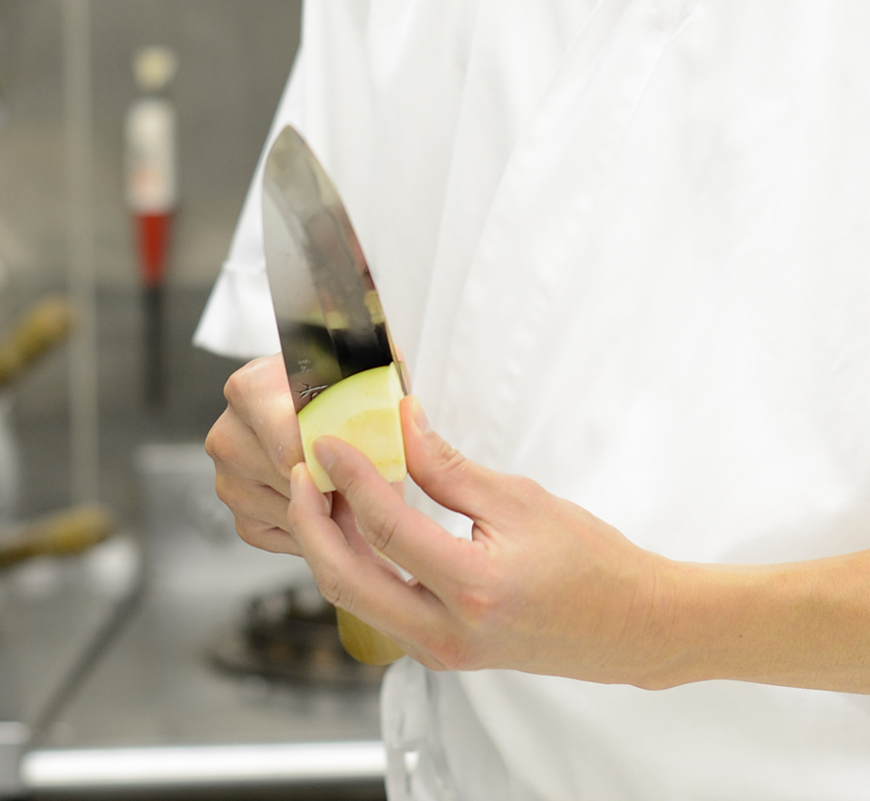 ダシを取る様子